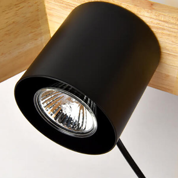 Wood Hexagonal Melting Wax Table Lamp