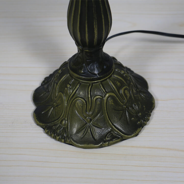 Lotus Resin Stained Glass Table Lamp