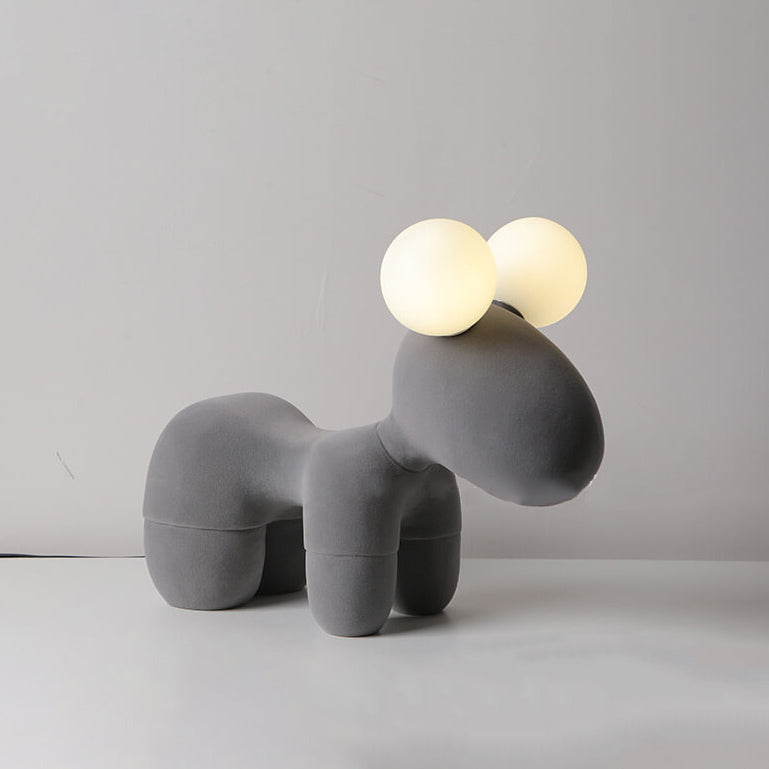 Cartoon Pony Plush Resin 2-Light Table Lamp