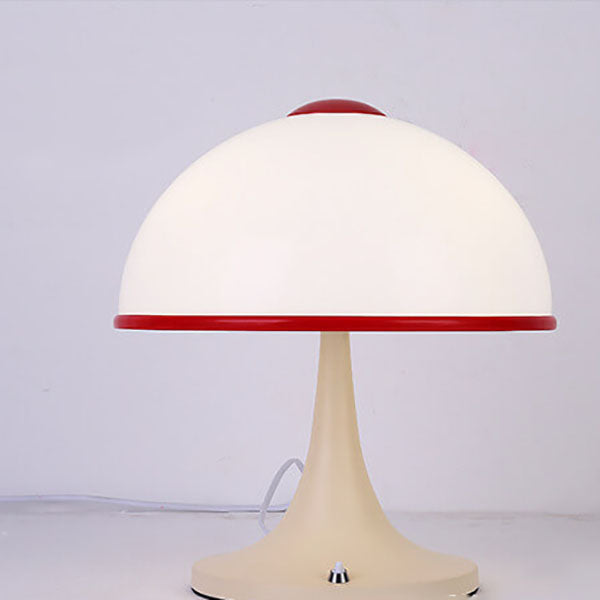 Cream Mushroom Metal Table Lamp