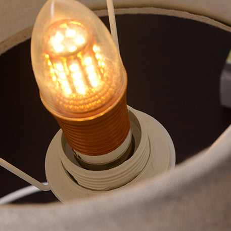 Cylinder Vase Ceramic Fabric Table Lamp