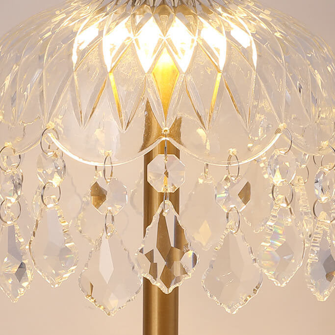 Crystal Glass Umbrella Table Lamp