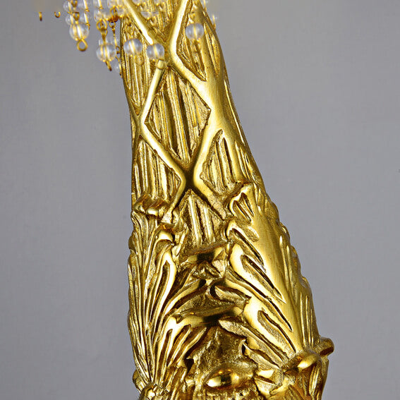 Full Copper Crystal Tassel Table Lamp