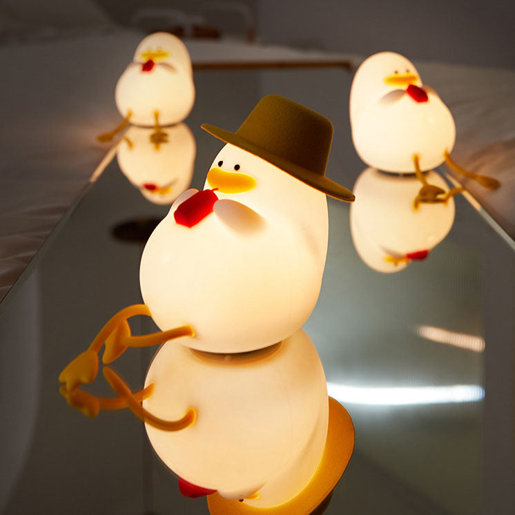 Cartoon Silicone Duck Pat Table Lamp