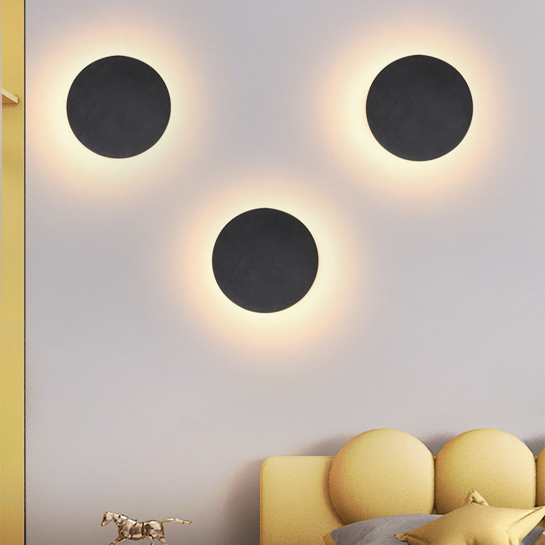 Round Aluminum Acrylic Patio Outdoor Light
