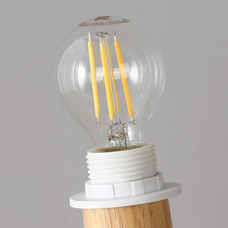 Solid Wood PVC Lampshade Table Lamp