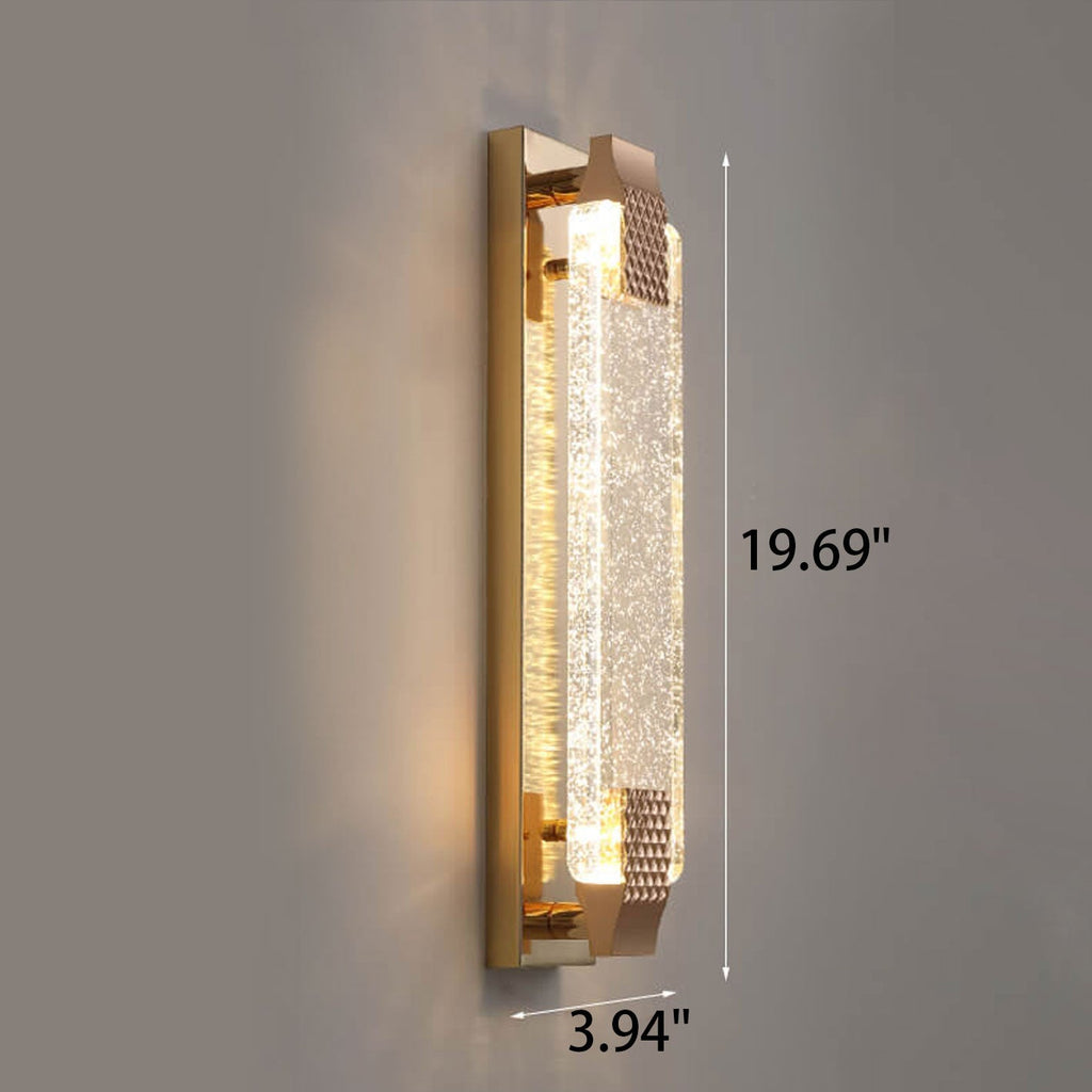 Rectangular Bubble Crystal Wall Lamp