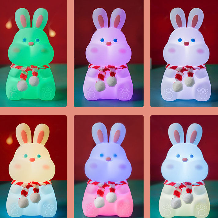 Cartoon Rabbit Silicone Pat Table Lamp