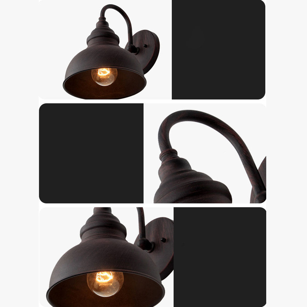 Iron Semicircle Garden Outdoor Light