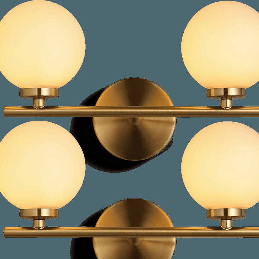 Milk White Round Ball 2-Light Wall Lamp