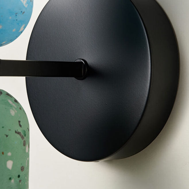 Stone Shaped Iron Cement 2-Light Wall Lamp