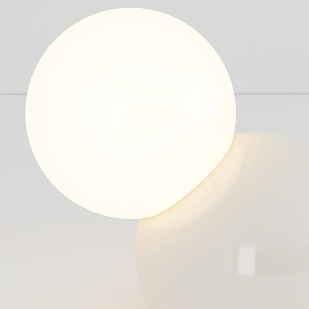 Cream Geometric Iron Globe Table Lamp