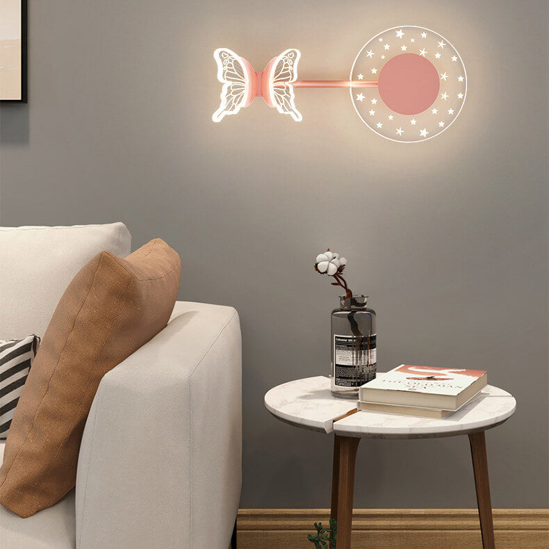 Acrylic Butterfly Star Design Wall Lamp