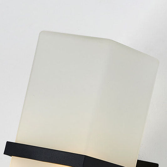 Column Frosted Glass Outdoor Light