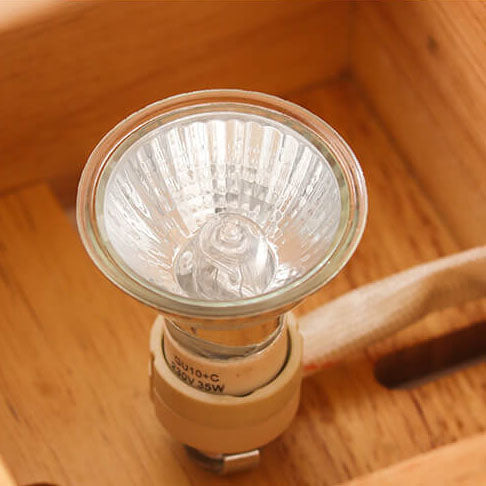 Solid Wood Geometric Hollow Table Lamp