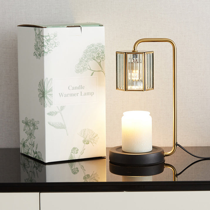 Iron Glass Cylinder Melting 2-Light Table Lamp