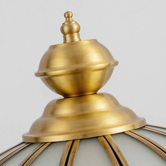 Brass Water Pattern Glass Table Lamp