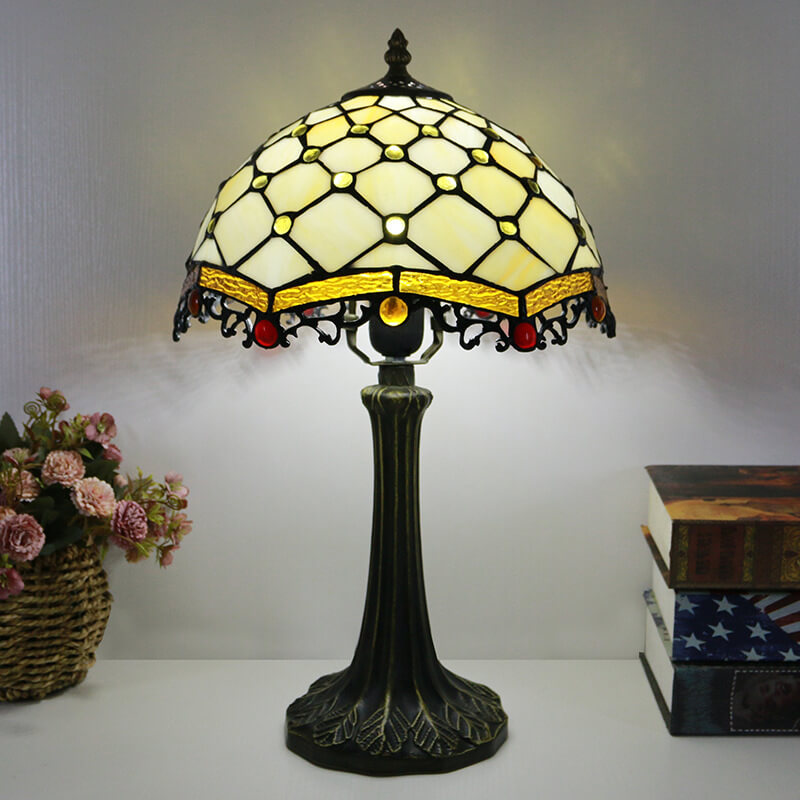 Stained Glass Dome Hardware Table Lamp