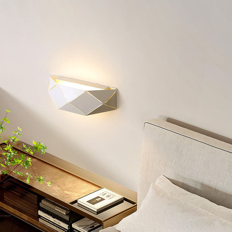 Iron Geometric Polyhedron Bedroom Wall Lamp