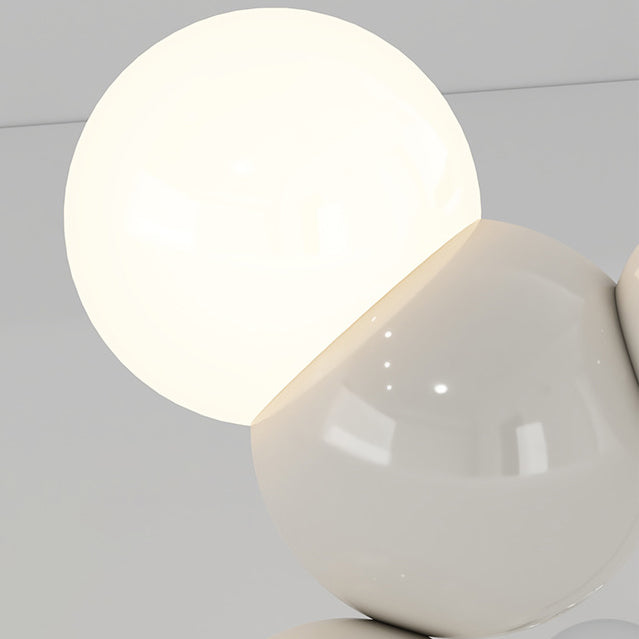 Cream Geometric Abstract Iron Table Lamp