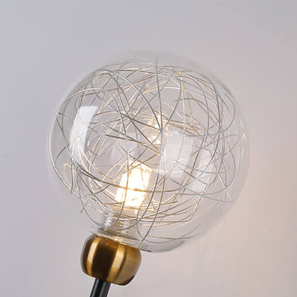 Iron Glass Ball 1/2 Wall Lamp