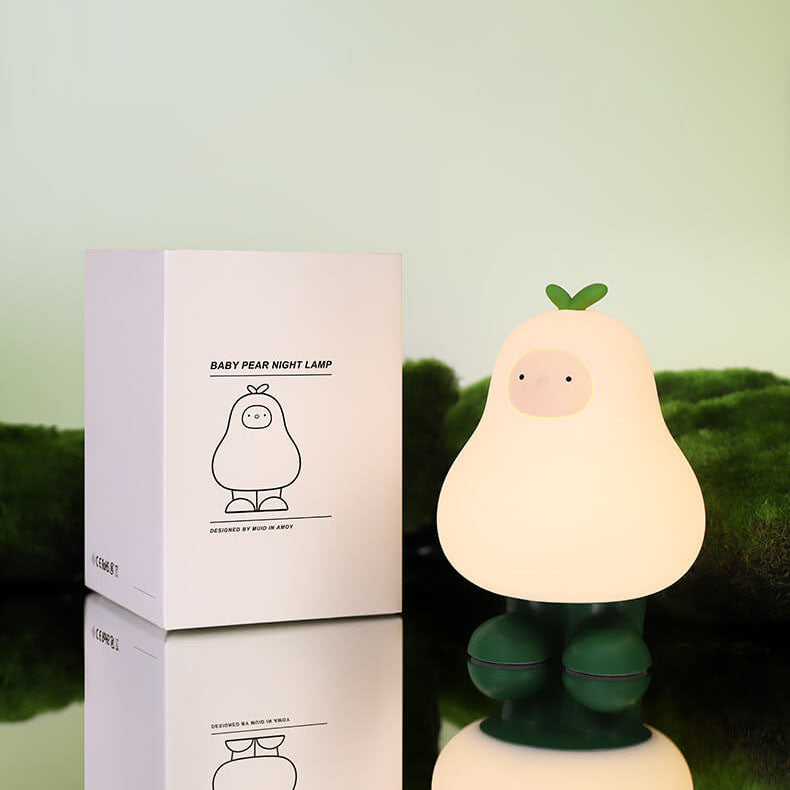 Cartoon Pear Silicone Night Table Lamp