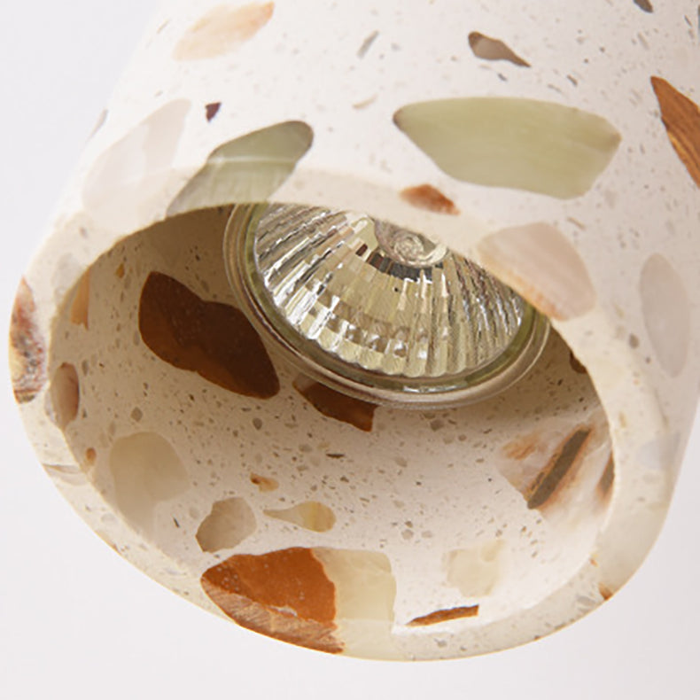 Cylindrical Disc Iron Stone Table Lamp