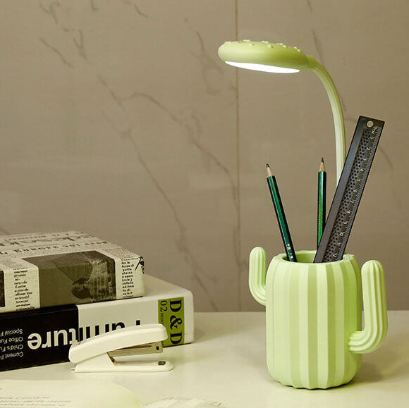 Children's Plastic Cactus Pencil Table Lamp