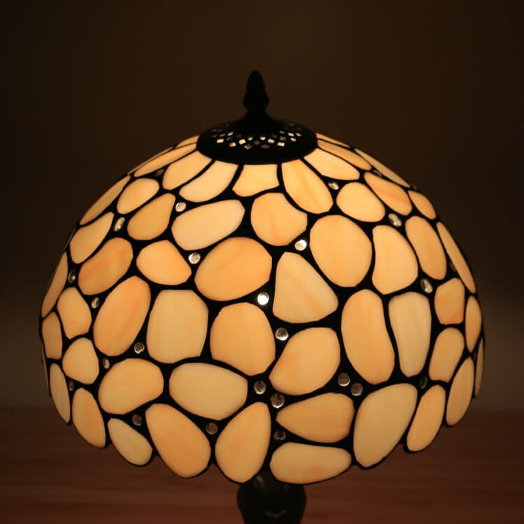 Pebbles Flower Stained Glass Table Lamp