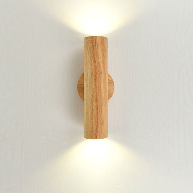 Warm Solid Wood Strip Wall Lamp