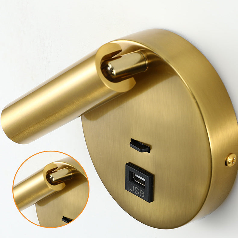 Rotatable Cylinder Aluminum Iron Wall Lamp