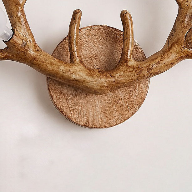 Resin Antler Tree Branch 6-Light Wall Lamp