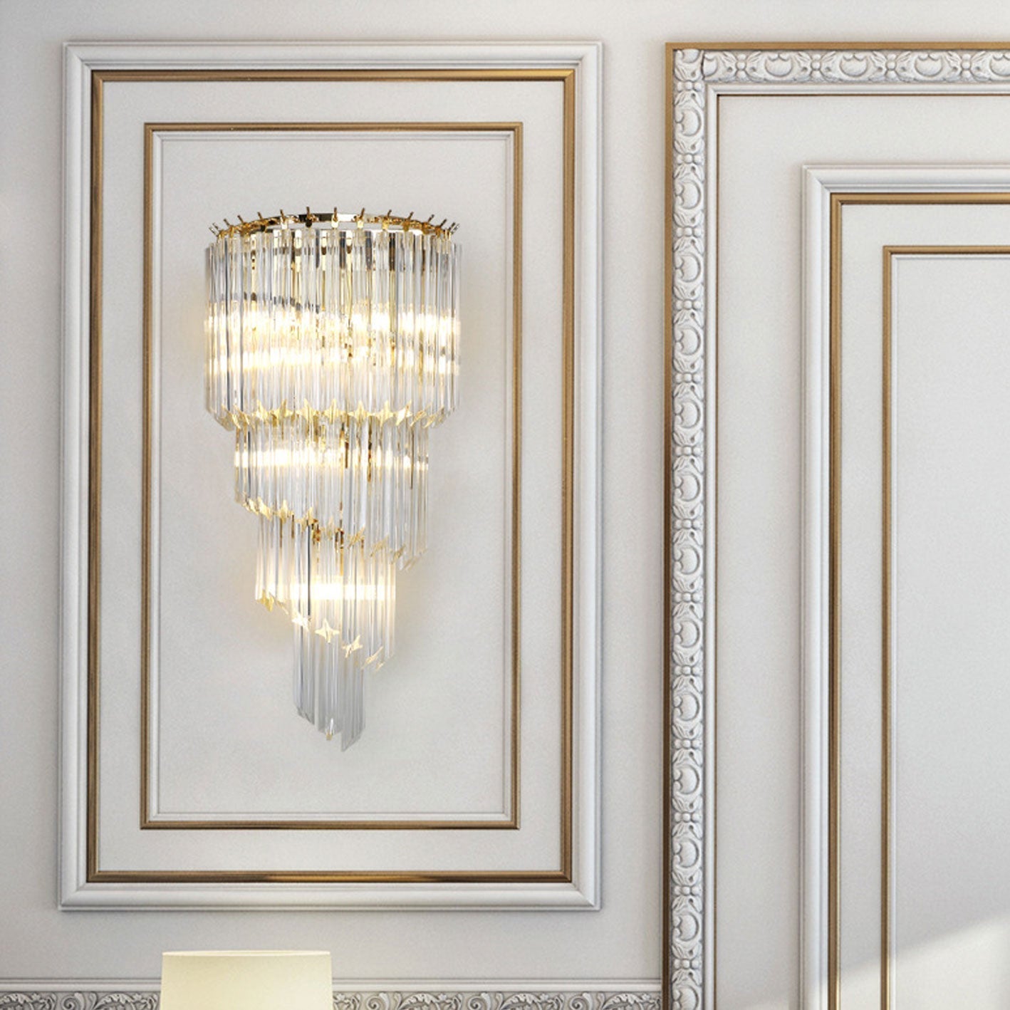 Crystal Four Layers 4-Light Wall Lamp
