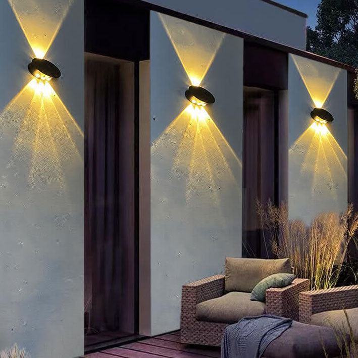 Round Tempered Glass Garden Outdoor Light