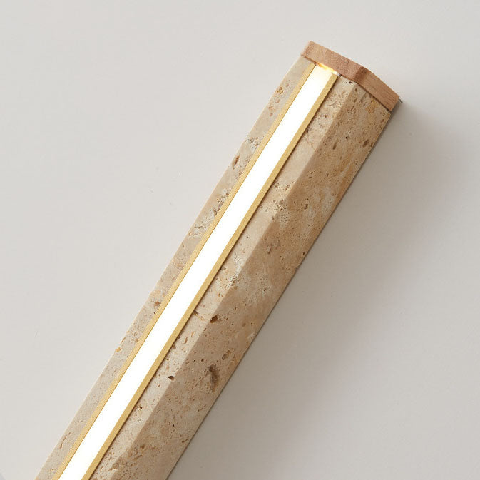 Yellow Travertine Long Strip Wall Lamp