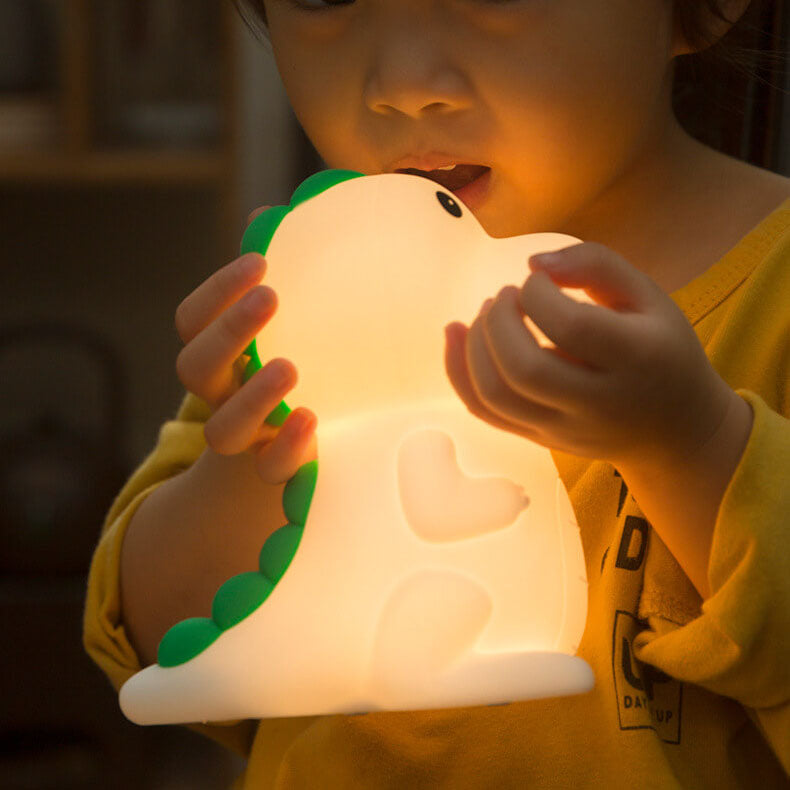 Cartoon Dinosaur Silicone Pat Table Lamp
