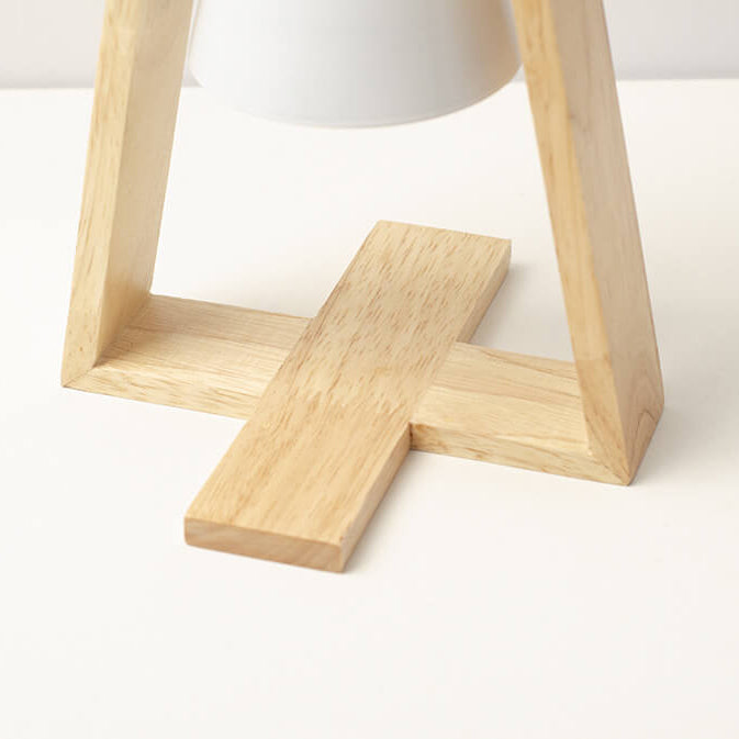 Wood Iron Scented Candle Table Lamp