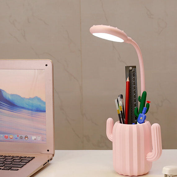 Children's Plastic Cactus Pencil Table Lamp