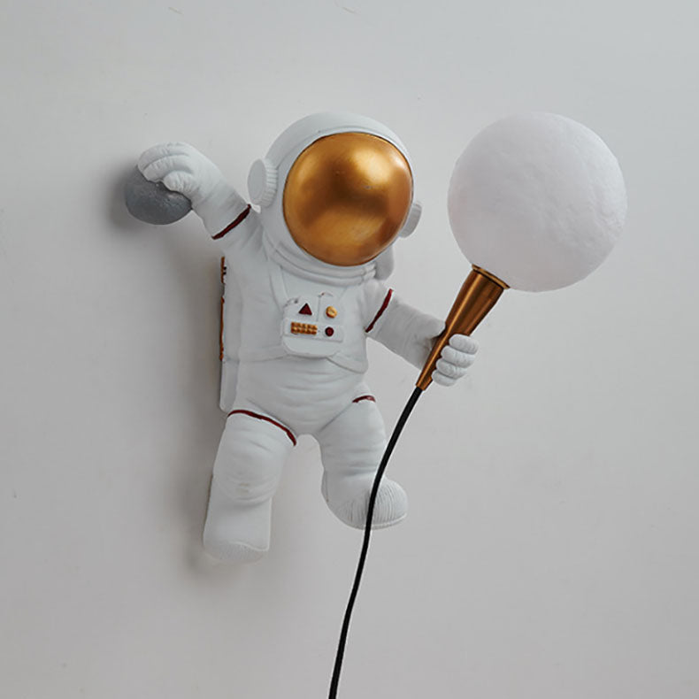 Cartoon Astronaut Resin ABS Wall Lamp