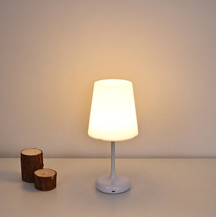 Pure White Mushroom Remote Table Lamp