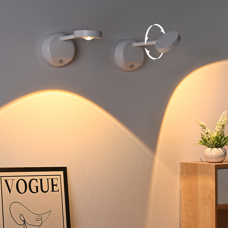 ABS Round Rechargeable Motion Outdoor Light