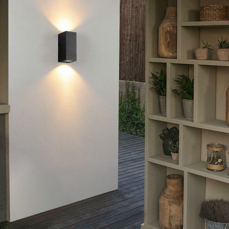 Aluminum Glass Cylinder 2-Light Outdoor Light