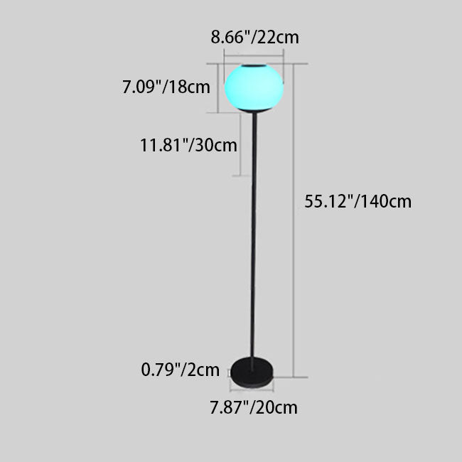 Solar Modern Minimalist Wrought Floor Lamp