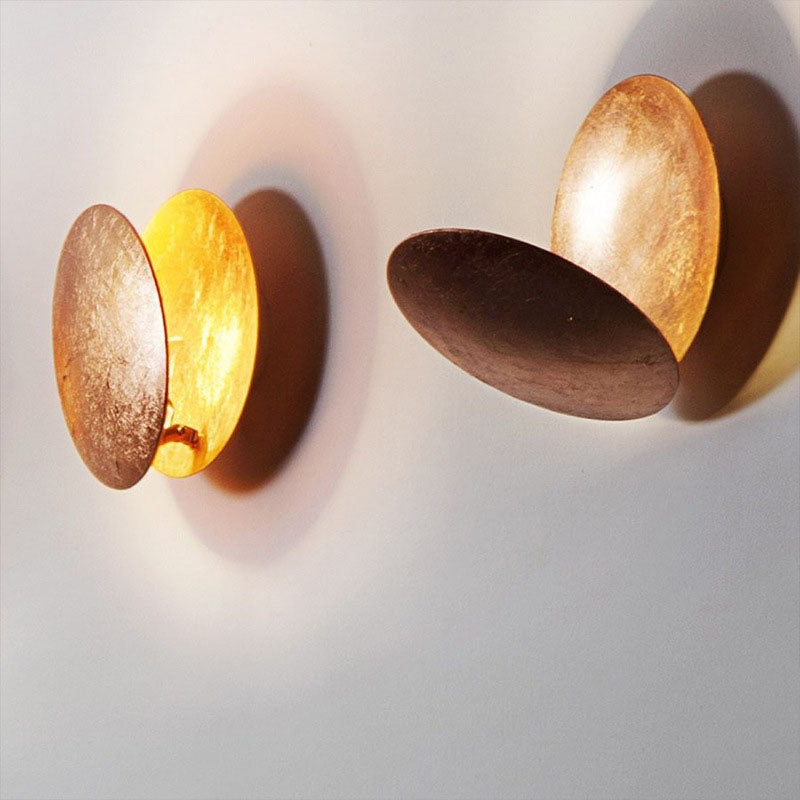 Alloy Round Bedroom Wall Lamp