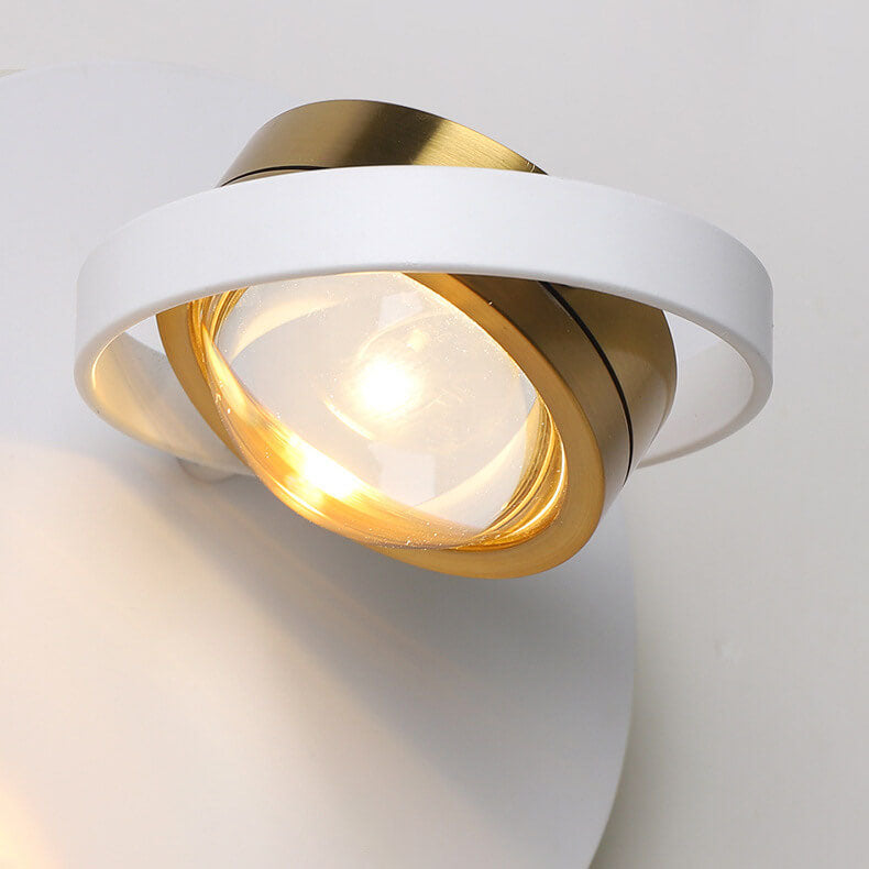 Aluminum Geometric Square Round Wall Lamp