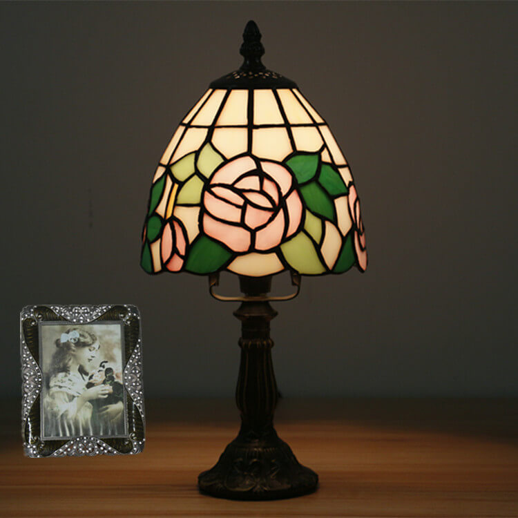 Style Stained Glass Cone Table Lamp