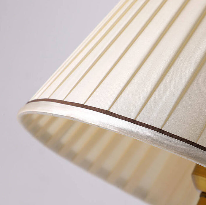 Crystal Pillar Fabric Table Lamp