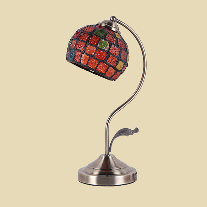 Round Spherical Glass Hardware Table Lamp