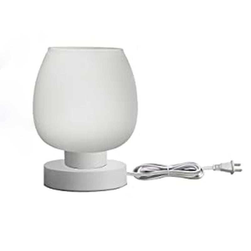 Flat Round Glass Iron Table Lamp
