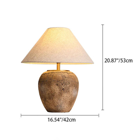 Shabby Chic Cone Fabric Table Lamp